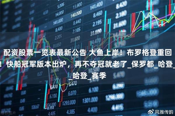 配资股票一览表最新公告 大鱼上岸！布罗格登重回西部！快船冠军版本出炉，再不夺冠就老了_保罗都_哈登_赛季